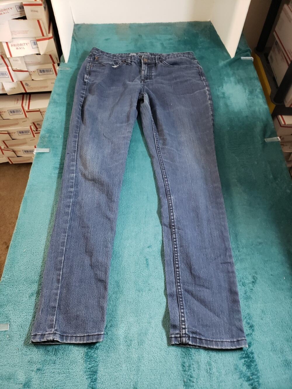 Mossimo Jeans Size 10 Women Blue Pants Denim Stretch Ladies Mid Rise Skinny